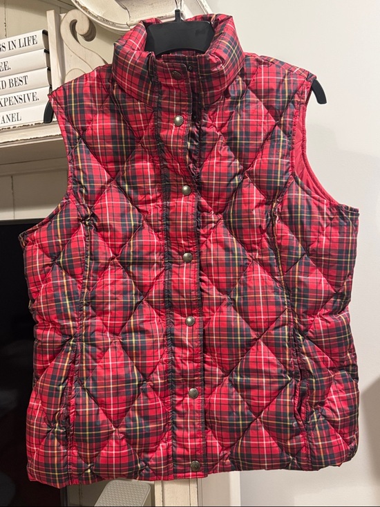 Lands' End Jackets & Blazers - Lands’ End Plaid Puffer Vest